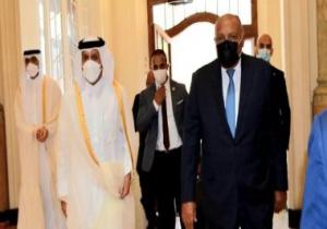 وزيرا خارجية مصر وقطر يناقشان تطورات ملف سد النهضة الإثيوبى