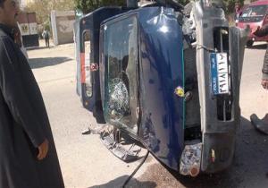 بشرق ‏بورسعيد‬ إصابة 9 جنود إثر انقلاب سيارة شرطة