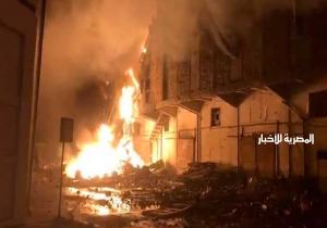 لقطات من حريق مخزن البضائع بميناء الإسكندرية | فيديو
