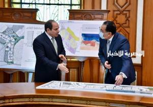السيسي يجتمع برئيس مجلس الوزراء.. ويؤكد أهمية التعاون الثلاثي بين مصر والإمارات والأردن