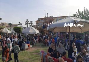 توافد المواطنين بأعداد كبيرة على حديقة صنعاء بمدينة كفر الشيخ