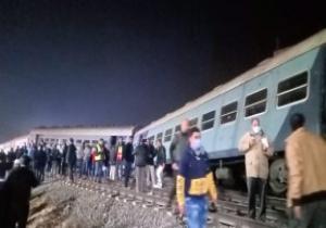 الصحة: إصابة 12 راكبًا فى حادث خروج قطار عن القضبان بالشرقية ولا وفيات
