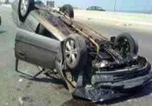 مصرع شخص وإصابة آخر بسبب حادث إنقلاب سيارة في بني سويف