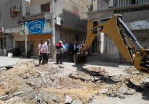 هبوط أرضي مفاجئ بأحد شوارع محافظة الدقهلية 
