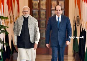 الرئيس السيسي يصل مقر احتفالات الهند بعيد الجمهورية.. ورئيس الوزراء الهندي في استقباله