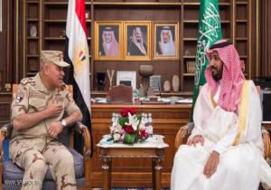 ولي العهد السعودي وزير الدفاع الأمير محمد بن سلمان إلتقى مع وزير الدفاع المصري الفريق أول صدقي صبحي، في المملكة السعوية