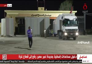 «القاهرة الإخبارية»: دخول دفعة جديدة من المساعدات إلى غزة عبر معبر رفح