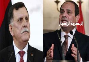 الرئيس السيسي لـ فايز السراج رئيس المجلس الرئاسي الليبي: موقفنا ثابت من دعم استقرار ووحدة ليبيا