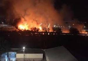 إخماد حريق بالقرب من محطة القطارات بالمنيا المصرية
