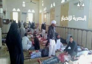 "المصرية للأخبار" تعرض لقطات لآثار تفجير مسجد الروضة بالعريش
