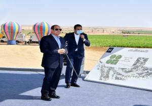 المتحدث الرئاسي ينشر صور افتتاح الرئيس السيسي مشروع مستقبل مصر للإنتاج الزراعي | صور