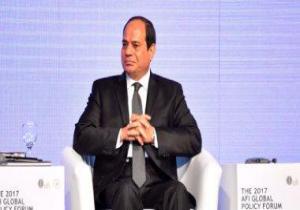 السيسى: مصر تتطلع إلى أن تكون دولة رائدة فى مجال الشمول المالى