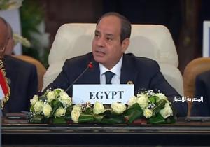 الرئيس السيسي: مصر تُدين بوضوح قتل وترويع المدنيين الذي يتعرض له 2.5 مليون فلسطيني