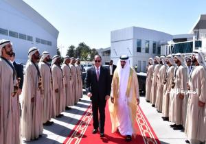 المتحدث الرئاسي ينشر صور توديع الرئيس السيسي في دبي من ولي عهد دبي