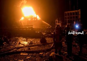 إندلاع حريق ضخم بسوق المعمورة البلد في مدينة الإسكندرية المصرية
