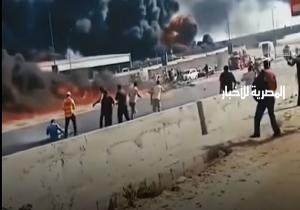 النائب العام  يأمر بالتحقيق في حريق" خط المازوت" بطريق القاهرة الإسماعيلية
