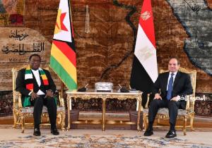 الرئيس ونظيره الزيمبابوي يتفقان على تطوير التعاون الزراعي والاستفادة من الثروات الحيوانية والسمكية بين البلدين