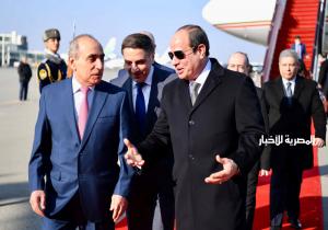 متحدث الرئاسة ينشر صور وصول الرئيس السيسي إلى أذربيجان في زيارة ثنائية رسمية