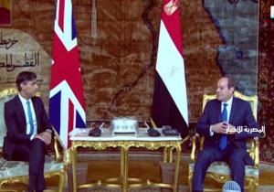الرئيس السيسي يحذر من انزلاق المنطقة في حرب خلال لقائه رئيس وزراء بريطانيا