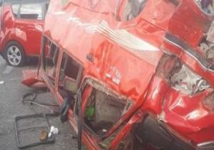 مصرع 5 أشخاص وإصابة 20 بحادث سير على طريق مطروح - الإسكندرية الساحلى