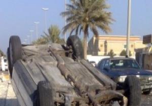 مصرع واصابة 6 اشخاص بسبب انقلاب سيارة ملاكي بطريق سفاجا 