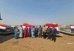 وصول شُحنة مساعدات إنسانية مصرية إلى جنوب السودان | صور