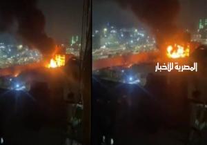 اللقطات الأولى لحريق اندلع داخل مصنع مواد كيميائية بالسلام | فيديو