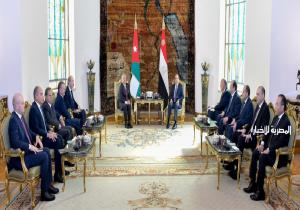 زعيما مصر والأردن يؤكدان أهمية عدم توسع دائرة الصراع بما يتسبب في زعزعة الأمن والاستقرار بالمنطقة