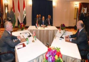 قادة مصر والأردن والعراق يؤكدون دعمهم للحل السياسى الشامل للقضية الفلسطينية