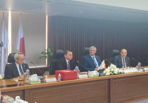سفير دولة أوزبكستان يزور الجامعة المصرية اليابانية بالإسكندرية