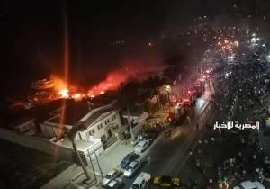 إخماد حريق مروع في ورش السفن بالإسكندرية