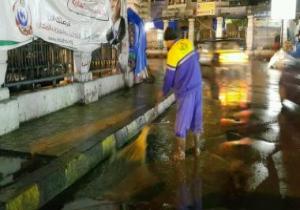 أمطار رعدية على الإسكندرية و تكثيف أعمال كسح المياه