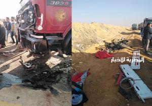 مصرع ١٢ شخصا في حادث تصادم بمدينة السادات