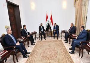 الرئيس السيسي يلتقى فى بغداد محمد الحلبوسى رئيس مجلس النواب العراقى