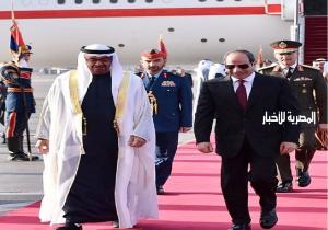 الرئيس السيسى يودع الشيخ محمد بن زايد آل نهيان بمطار القاهرة الدولي في ختام زيارته لمصر