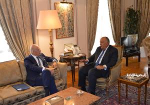 بدء اجتماع ثنائي مغلق بين وزيري خارجية مصر واليونان |صور