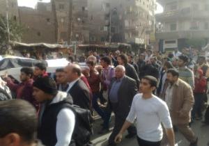 تشييع جثمان شهيد الدقهلية وقذف مبنى مديرية الأمن بالحجارة