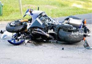 مصرع شخص في حادث تصادم سيارة بدراجة نارية طريق منية النصر بالدقهلية