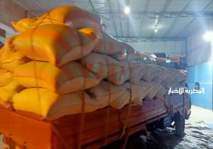 ضبط 107 أطنان أرز شعير وأبيض قبل بيعها في السوق السوداء في 4 مراكز بكفر الشيخ