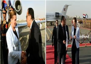 رئيس الوزراء يستقبل نظيرته الدنماركية بمطار القاهرة