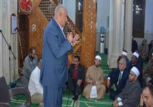 محافظ الوادى الجديد يشهد الاحتفال بذكرى المولد النبوى بمسجد ناصر بالخارجة