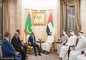 محمد بن زايد يستقبل الرئيس الموريتاني