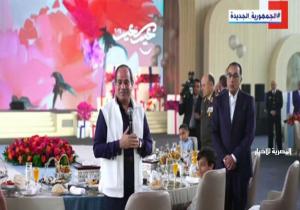 الرئيس السيسي: متواجدون هنا اليوم بفضل تضحيات أبناء مصر من الشهداء والأبطال