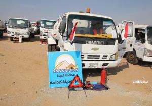 محافظة الجيزة تنفذ اصطفاف للسيارات والمعدات الهندسية للوقوف على جاهزيتها مع الأزمات والكوارث