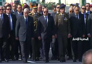 الرئيس السيسي يتقدم مشيعي جنازة المهندس شريف إسماعيل