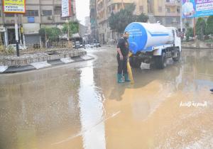محافظ الغربية يتفقد أعمال رفع مياه الأمطار في طنطا والسنطة وزفتى