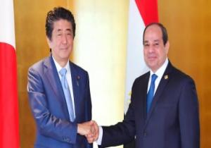 السيسي يلتقى رئيس وزراء اليابان فى أول أيام قمة "كاد"