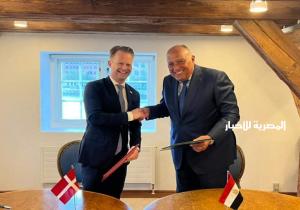 وزير الخارجية يعقد مباحثات ثنائية مع وزير خارجية الدنمارك | صور