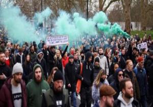مظاهرات حاشدة فى بريطانيا احتجاجا على قيود فيروس كورونا