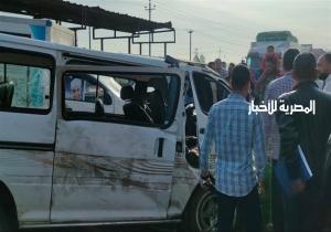 مصرع سيدة وإصابة 7 أشخاص في حادث انقلاب سيارة ميكروباص بالدقهلية